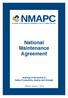 National Maintenance Agreement