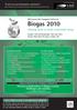 Biogas 2010 Utilising waste to create sustainable energy