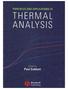 Principles and Applications of Thermal Analysis