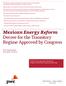 Mexican Energy Reform Decree for the Transitory Regime Approved by Congress