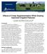 Effects of Creep Supplementation While Grazing Improved Irrigated Pastures