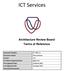 ICT Services. Architecture Review Board Terms of Reference. Document Number. ICT-ARB-2.1 Document Owner