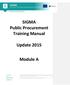 SIGMA Public Procurement Training Manual. Update Module A