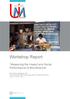 Workshop Report. Measuring the Impact and Social Performance of Microfinance