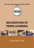 RECOGNITION OF PRIOR-LEARNING
