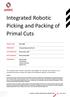 Integrated Robotic Picking and Packing of Primal Cuts