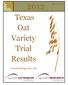 Texas Oat Variety Trial Results