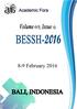 CONFERENCE PROCEEDINGS BOOK OF ABSTRACT BESSH-2016