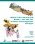 IRRIGATION CAN SUSTAIN RURAL LIVELIHOODS: evidence from Bangladesh and Nepal