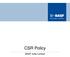 CSR Policy. BASF India Limited