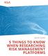 WHITE PAPER 5 THINGS TO KNOW WHEN RESEARCHING RISK MANAGEMENT PLATFORMS
