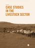 Chapter 3. case studies in the livestock Sector