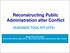Reconstructing Public Administration after Conflict
