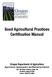 Good Agricultural Practices Certification Manual