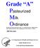 Grade A Pasteurized Milk Ordinance