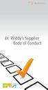 Dr. Reddy s Supplier Code of Conduct