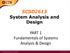 SCSD2613 System Analysis and Design. PART 1 Fundamentals of Systems Analysis & Design