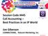 Session Code #445 Call Accounting Best Practices in an IP World