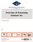 Overview of Processing Solutions Inc.