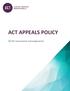 ACT APPEALS POLICY. All ACT assessments and assignments