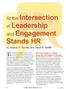 Today s institution of higher education, whatever. At the Intersection of Leadership and Engagement Stands HR