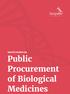 WHITE PAPER ON. Public Procurement of Biological Medicines
