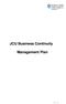 JCU Business Continuity Management Plan