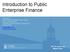 Introduction to Public Enterprise Finance