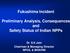 Fukushima Incident. Preliminary Analysis, Consequences and Safety Status of Indian NPPs. Dr. S.K.Jain Chairman & Managing Director NPCIL & BHAVINI