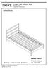 Need Help? COMPTON SINGLE BED Assembly instructions CALL: Actual product size H86 x W98 x D202cm