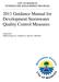 2011 Guidance Manual for Development Stormwater Quality Control Measures