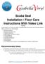Scuba Seal Installation / Floor Care Instructions With Video Link