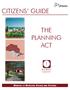 CITIZENS GUIDE THE PLANNING ACT MINISTRY OF MUNICIPAL AFFAIRS AND HOUSING