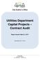 Utilities Department Capital Projects Contract Audit