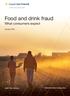 Food and drink fraud What consumers expect