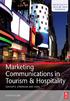 Marketing Communications in Tourism and Hospitality