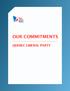 OUR COMMITMENTS QUEBEC LIBERAL PARTY
