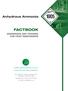 FACTBOOK. Anhydrous Ammonia AWARENESS AND TRAINING FOR FIRST RESPONDERS