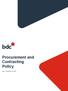 Procurement and Contracting Policy. Date: December 9, BDC Procurement and Contracting Policy 1