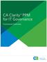 CA Clarity PPM for IT Governance. Functional Overview