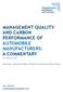 MANAGEMENT QUALITY AND CARBON PERFORMANCE OF AUTOMOBILE MANUFACTURERS: A COMMENTARY