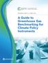 TECHNICAL NOTE 14 APRIL A Guide to Greenhouse Gas Benchmarking for Climate Policy Instruments