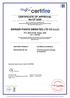 CERTIFICATE OF APPROVAL No CF 5345 BERGER PAINTS EMIRATES LTD CO (LLC)