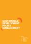 SUSTAINABLE DEVELOPMENT POLICY MANAGEMENT