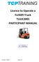 Licence to Operate a Forklift Truck TLILIC2001 PARTICIPANT MANUAL