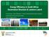 Energy Efficiency in South Africa: Governance Structure & Lessons Learnt