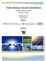 THIRD ANNUAL SOLAR CONFERENCE THURSDAY, FEBRUARY 23, :00 AM 4:00PM