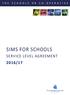THE SCHOOLS HR CO- OPERATIVE SIMS FOR SCHOOLS SERVICE LEVEL AGREEMENT 2016/17