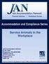 Accommodation and Compliance Series Service Animals in the Workplace