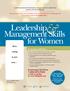 Leadership Management Skills for Women